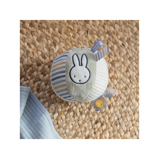 Loptička textilný králiček Miffy Fluffy Blue