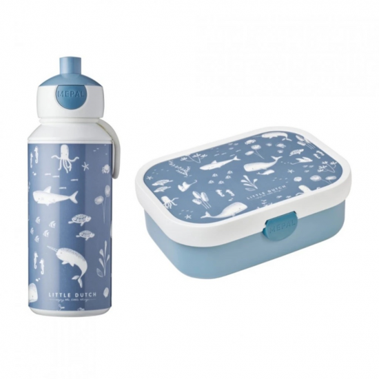 Desiatový set (fľaša 400ml+box) Ocean Blue Desiatový set (fľaša 400ml+box) Ocean Blue