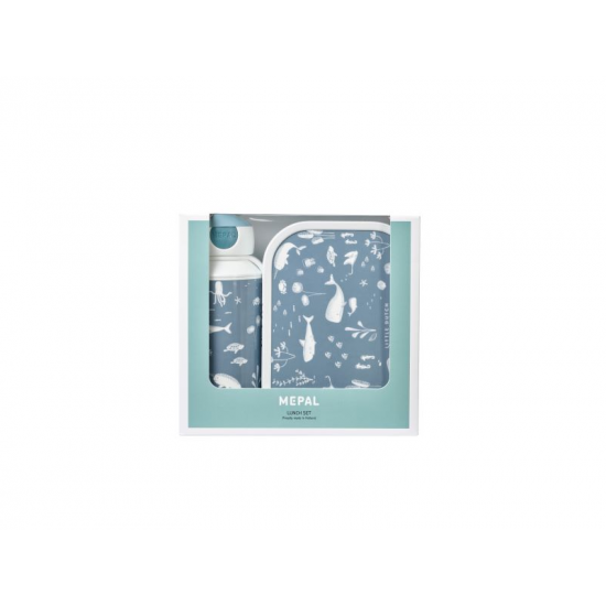 Desiatový set (fľaša 400ml+box) Ocean Blue Desiatový set (fľaša 400ml+box) Ocean Blue